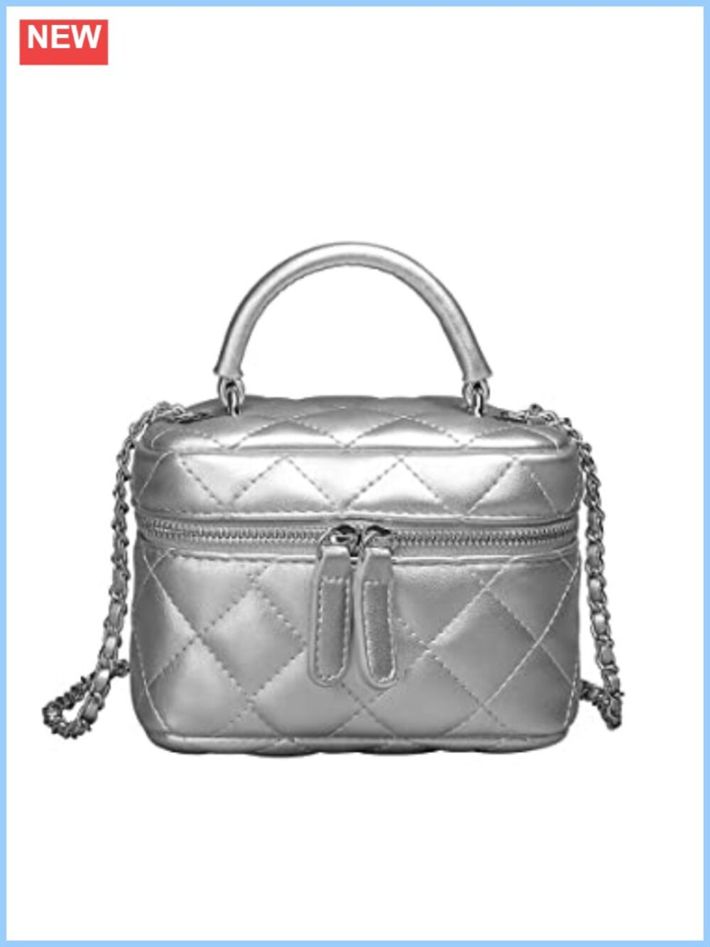 Vegan Leather Box Crossbody Bag Chic Mini Purse